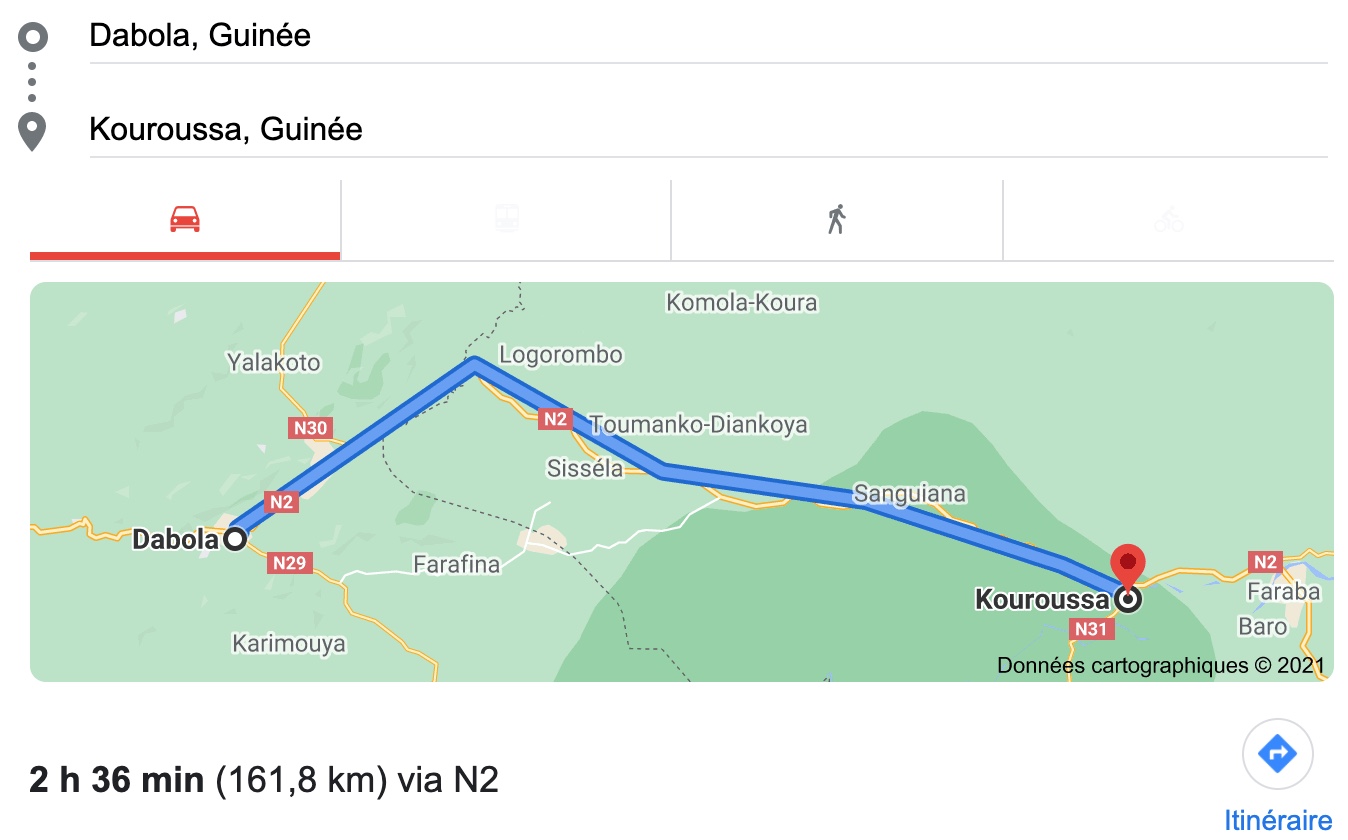 Travaux de réhabilitation de la route Dabola - Kouroussa